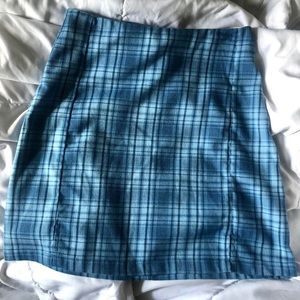 Blue plaid brandy Melville skirt